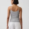 Camiseta sin mangas corta de punto pointelle