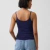 Camiseta sin mangas corta de punto pointelle