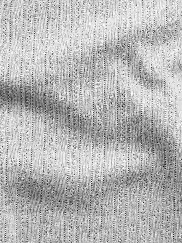 Camiseta sin mangas corta de punto pointelle