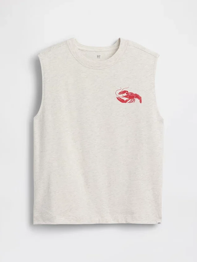 Camiseta sin mangas de algodón grueso para niños