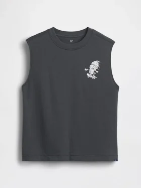 Camiseta sin mangas de algodón grueso para niños