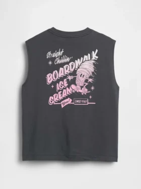 Camiseta sin mangas de algodón grueso para niños