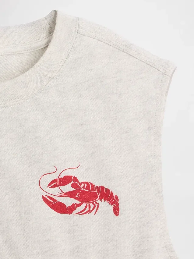 Camiseta sin mangas de algodón grueso para niños