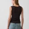 Camiseta sin mangas de canalé multicolor
