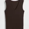Camiseta sin mangas de canalé multicolor