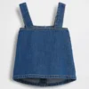Camiseta sin mangas de denim para bebés y niños pequeños