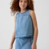 Camiseta sin mangas de denim para niños