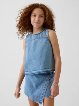 Camiseta sin mangas de denim para niños