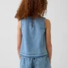 Camiseta sin mangas de denim para niños