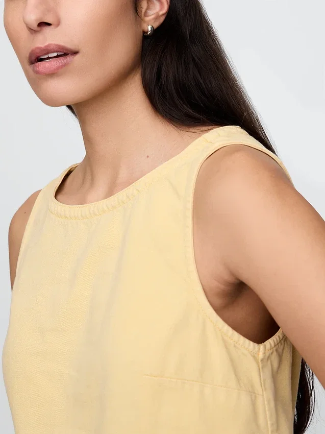 Camiseta sin mangas de denim ultrasuave