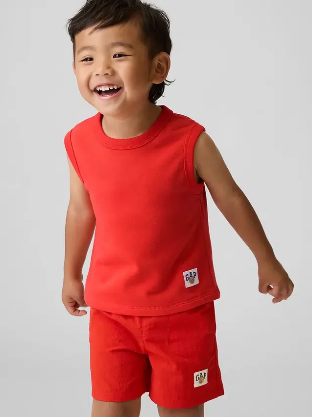 Camiseta sin mangas de felpa Vintagesoft para Bebé y Niño