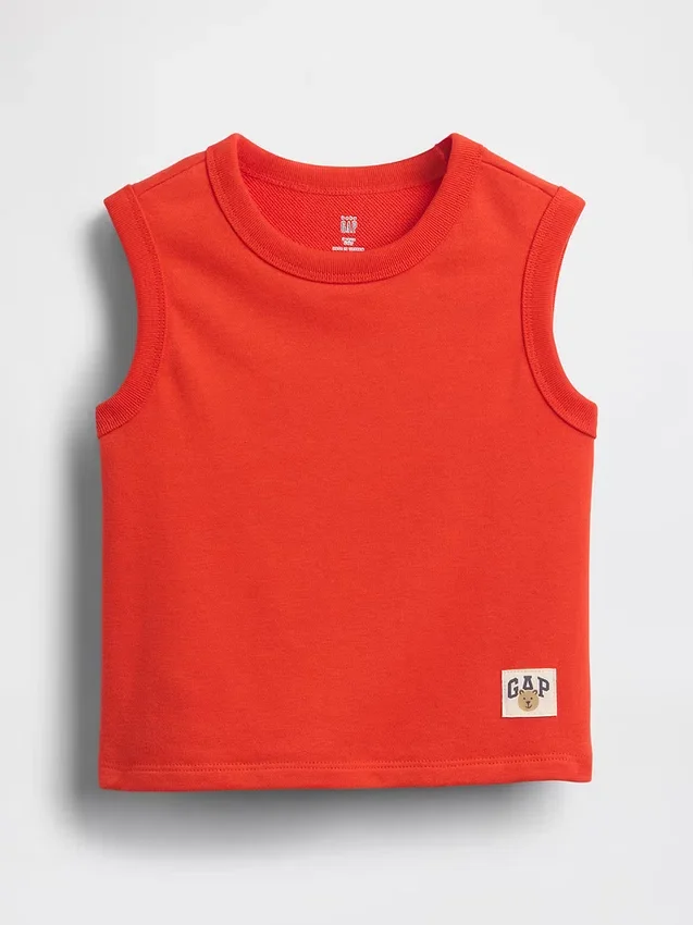 Camiseta sin mangas de felpa Vintagesoft para Bebé y Niño