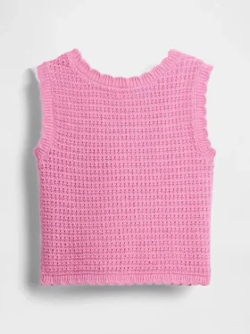 Camiseta sin mangas de ganchillo para bebés y niños
