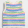 Camiseta sin mangas de ganchillo para bebés y niños
