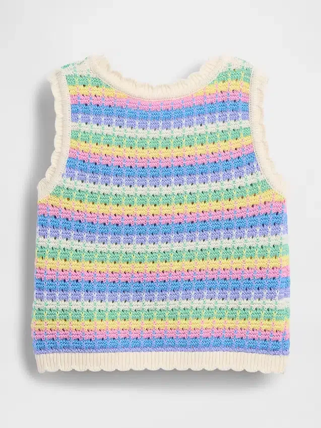 Camiseta sin mangas de ganchillo para bebés y niños