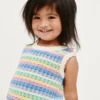 Camiseta sin mangas de ganchillo para bebés y niños