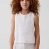 Camiseta sin mangas de ganchillo para niños