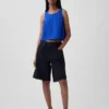 Camiseta sin mangas de gasa de algodón estilo «racer»