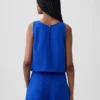 Camiseta sin mangas de gasa de algodón estilo «racer»