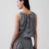 Camiseta sin mangas de gasa de algodón estilo «racer»