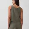 Camiseta sin mangas de gasa de algodón estilo «racer»