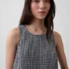 Camiseta sin mangas de gasa de algodón estilo «racer»