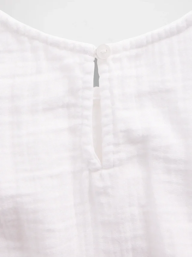 Camiseta sin mangas de gasa de algodón estilo «racer»