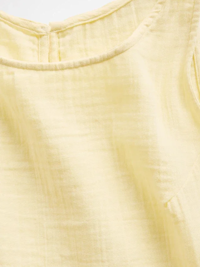 Camiseta sin mangas de gasa de algodón estilo «racer»