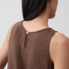 Camiseta sin mangas de gasa de algodón estilo «racer»