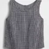 Camiseta sin mangas de gasa de algodón estilo «racer»