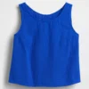 Camiseta sin mangas de gasa de algodón estilo «racer»