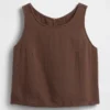 Camiseta sin mangas de gasa de algodón estilo «racer»