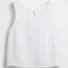 Camiseta sin mangas de gasa de algodón estilo «racer»