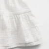Camiseta sin mangas de gasa de algodón para niños con volantes
