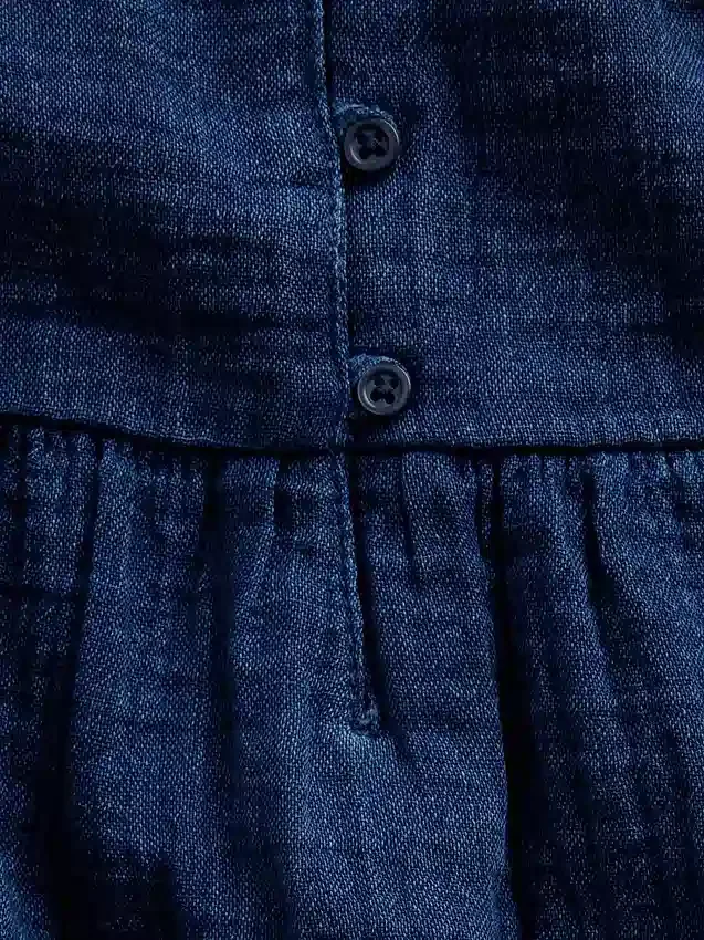 Camiseta sin mangas de gasa de algodón para niños con volantes