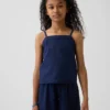 Camiseta sin mangas de lino y algodón para niños