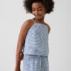 Camiseta sin mangas de lino y algodón para niños