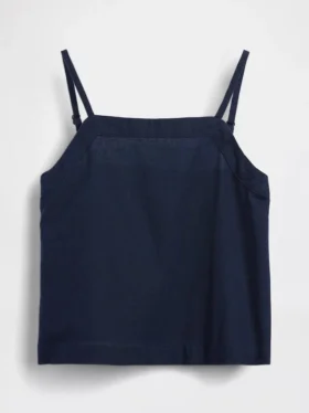 Camiseta sin mangas de lino y algodón para niños