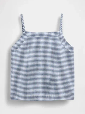 Camiseta sin mangas de lino y algodón para niños