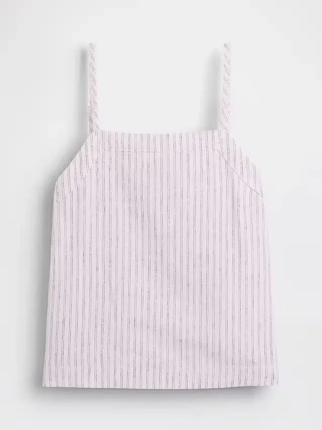 Camiseta sin mangas de lino y algodón para niños