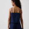 Camiseta sin mangas de lino y algodón para niños