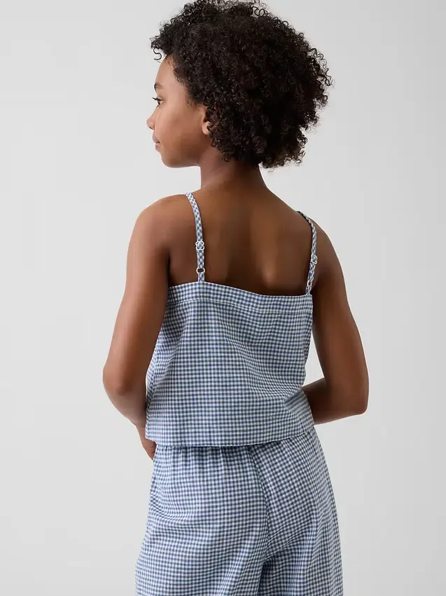 Camiseta sin mangas de lino y algodón para niños