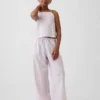 Camiseta sin mangas de lino y algodón para niños
