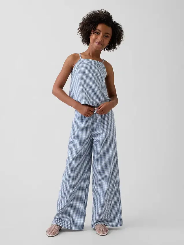 Camiseta sin mangas de lino y algodón para niños