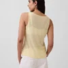 Camiseta sin mangas de mezcla de lino