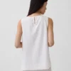 Camiseta sin mangas de mezcla de lino