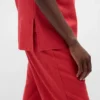 Camiseta sin mangas de mezcla de lino
