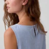 Camiseta sin mangas de mezcla de lino