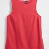 Camiseta sin mangas de mezcla de lino