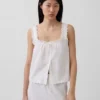 Camiseta sin mangas de pijama bordada